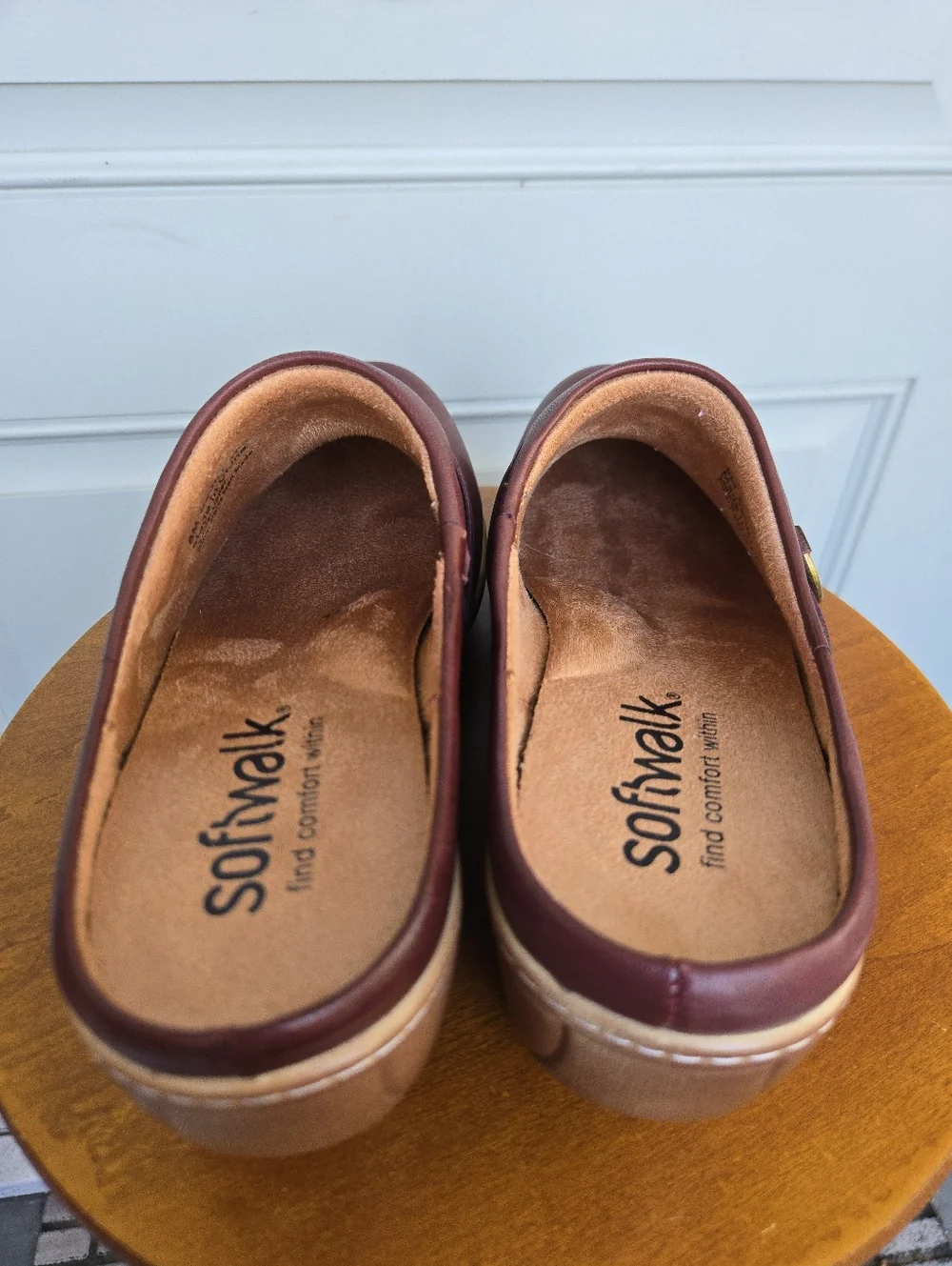 SoftWalk MacIntyre Clog Red Leather - Picture 7 of 8